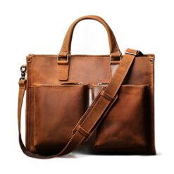 Sacoche homme cuir vintage pour ordinateur 14 pouces, vue principale