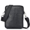 Sacoche homme en cuir, bandouliere zippee, vue principale