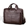 Sacoche ordinateur homme en cuir de vache, porte-documents souple, vue principale