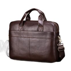 Sacoche ordinateur homme en cuir de vache, porte-documents souple, vue principale