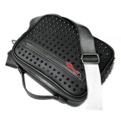 Sacoche poitrine homme en cuir PU, grande capacité, 31 x 28 cm, vue principale