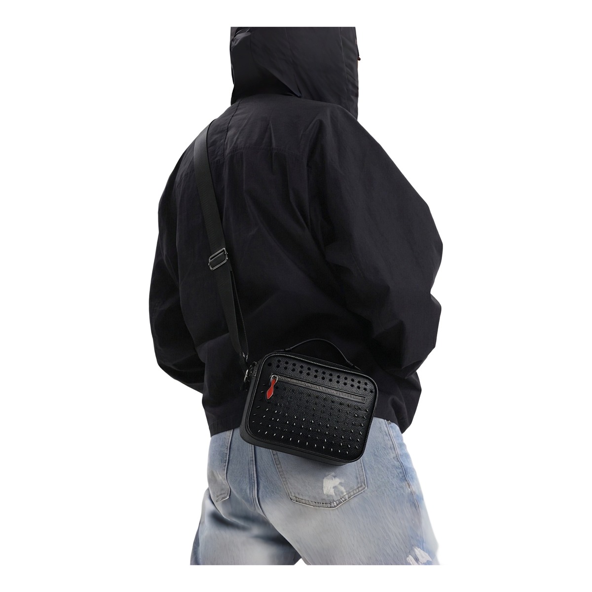 Sacoche poitrine homme en cuir PU, grande capacité, 31 x 28 cm 3 Sacoche poitrine homme en cuir PU, grande capacité, 31 x 28 cm, vue de face
