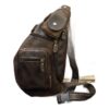 Sacoche poitrine homme en cuir véritable, grand format, quatre tons, vue principale