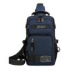 Sacoche poitrine homme en toile Oxford, 32 cm de hauteur, vue principale
