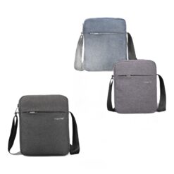Sacoche poitrine homme en toile Oxford, compartiment tablette, vue principale