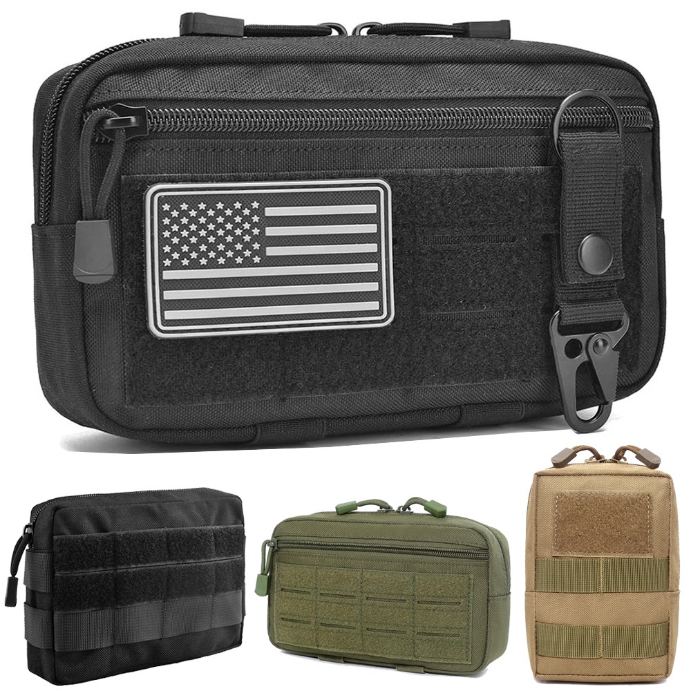 Sacoche tactique homme compacte Molle en nylon, 21 x 13 cm 1 Sacoche tactique homme compacte Molle en nylon, 21 x 13 cm, vue principale
