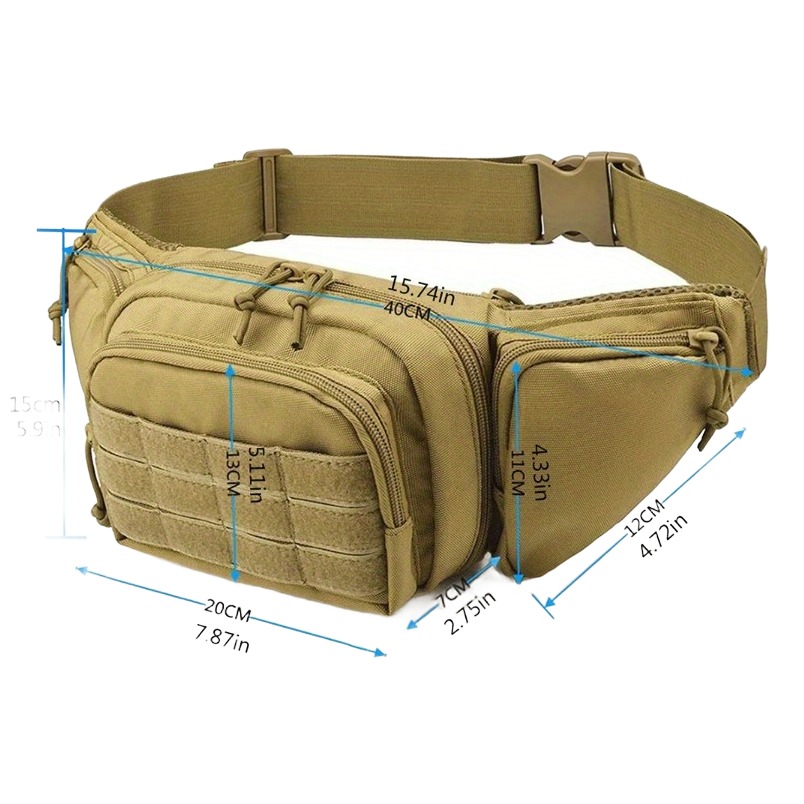 Sacoche tactique homme de ceinture en nylon, 280 g, deux coloris 5 Sacoche tactique homme de ceinture en nylon, 280 g, deux coloris, vue arriere