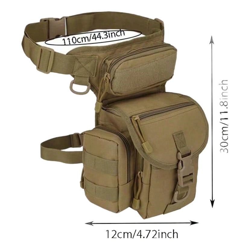 Sacoche tactique homme de cuisse a fixation par sangles 5 Sacoche tactique homme de cuisse a fixation par sangles, vue arriere