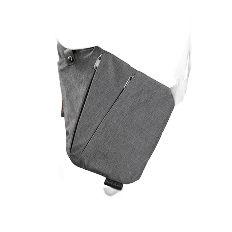 Sacoche tactique homme de poitrine antivol, port gauche ou droit 5 Sacoche tactique homme de poitrine antivol, port gauche ou droit, vue arriere