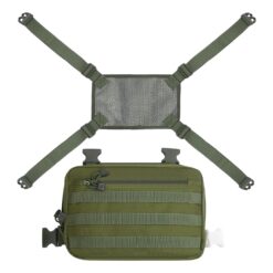 Sacoche tactique homme de poitrine, harnais chest rig Molle, vue principale