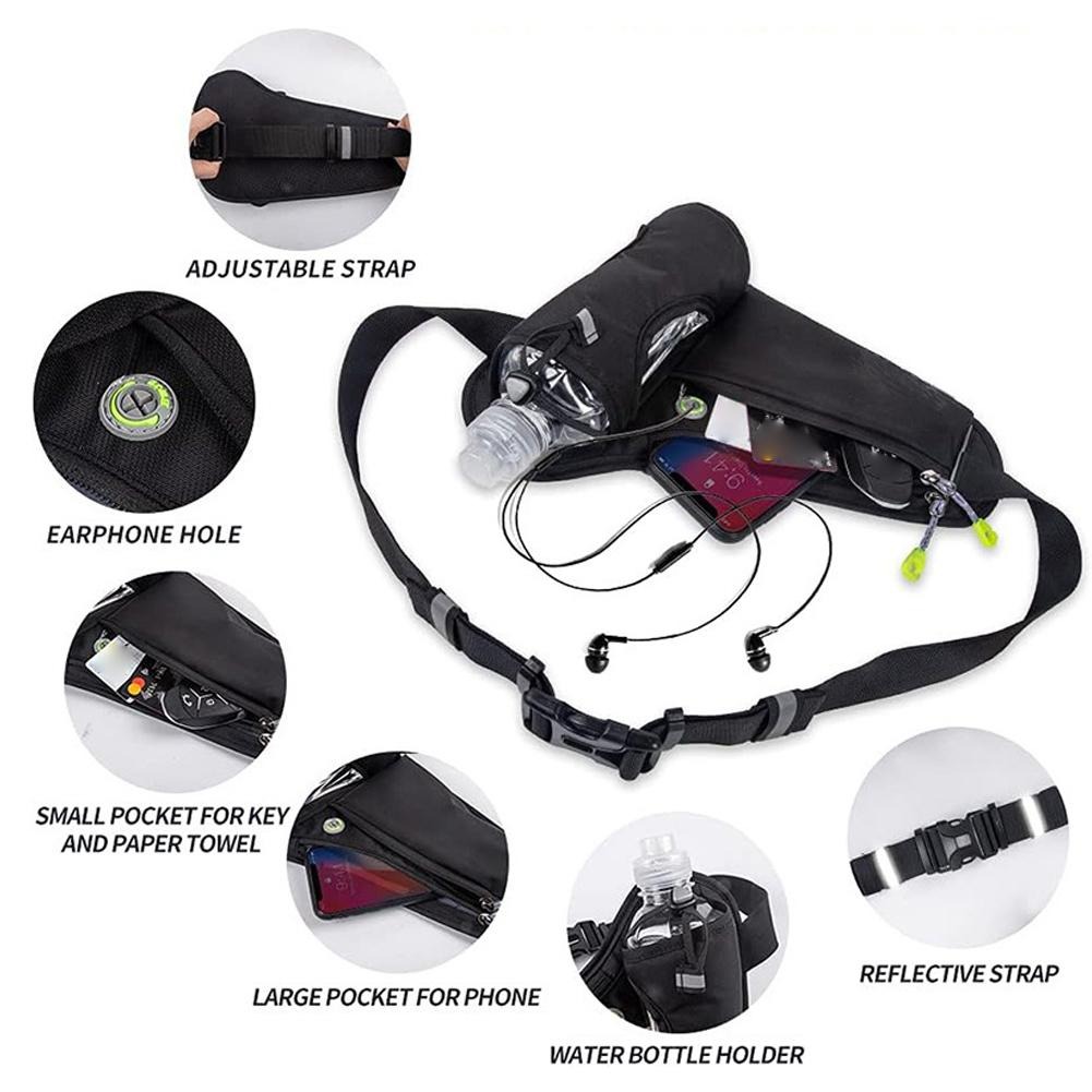 Sacoche tactique homme de sport avec porte bouteille, 150 g 6 Sacoche tactique homme de sport avec porte bouteille, 150 g, vue de profil