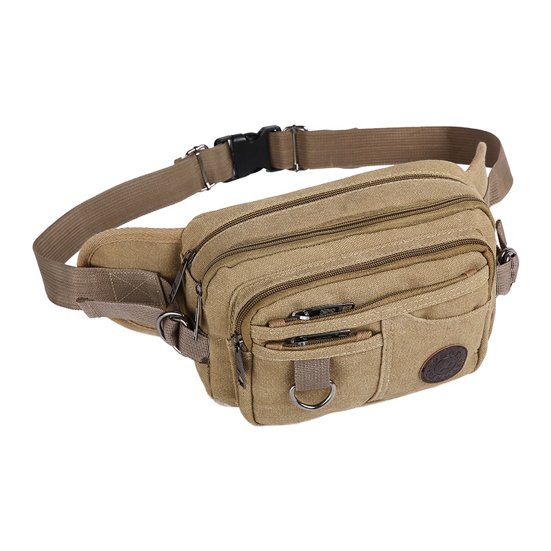 Sacoche tactique homme en toile de coton, port ceinture ou torse 1 Sacoche tactique homme en toile de coton, port ceinture ou torse, vue principale