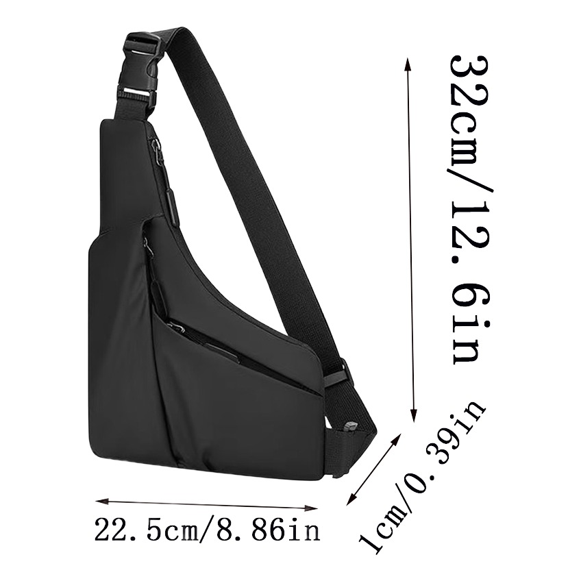 Sacoche tactique homme légère en nylon, sport 5 Sacoche tactique homme légère en nylon, sport, vue arriere