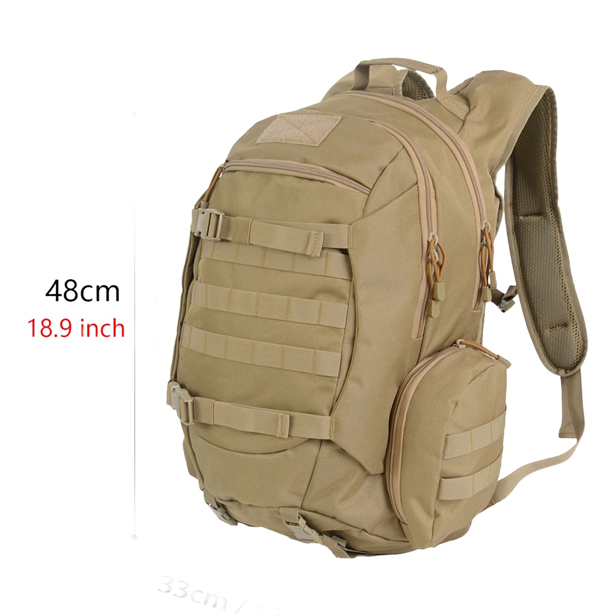 Sacoche tactique homme, sac tactique homme 45 litres deperlant 3 Sacoche tactique homme, sac tactique homme 45 litres deperlant, vue de face