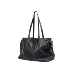 Tote bag homme en cuir de grande capacite, vue de trois quarts