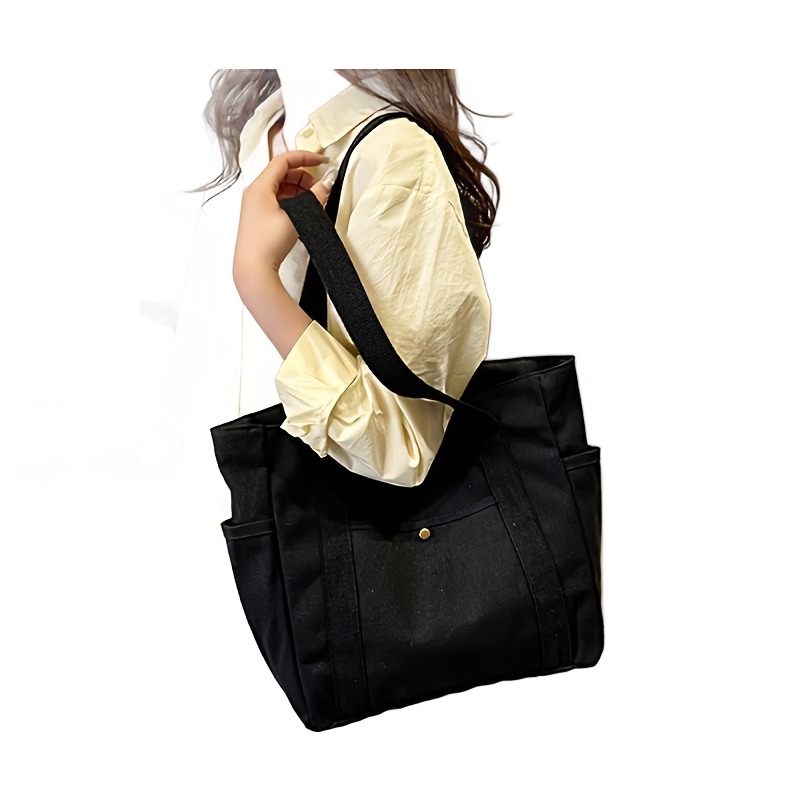 Tote bag homme en toile avec fermeture a glissiere 3 Tote bag homme en toile avec fermeture a glissiere, vue de face