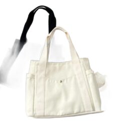 Tote bag homme en toile, poches latérales et fermeture éclair, vue principale