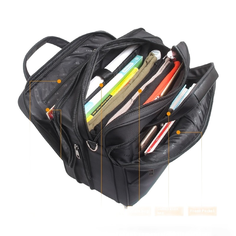 Tote bag homme en toile pour ordinateur 17 pouces 4 Tote bag homme en toile pour ordinateur 17 pouces, detail