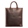 Tote bag homme vertical en cuir de vache, doublure en cuir, vue principale