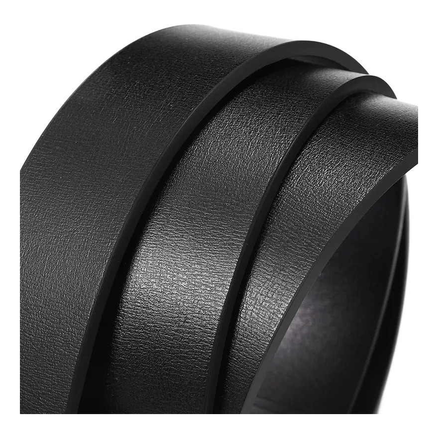 Ceinture automatique homme sans trous, cuir PU noir 4 Ceinture automatique homme sans trous, cuir PU noir, detail