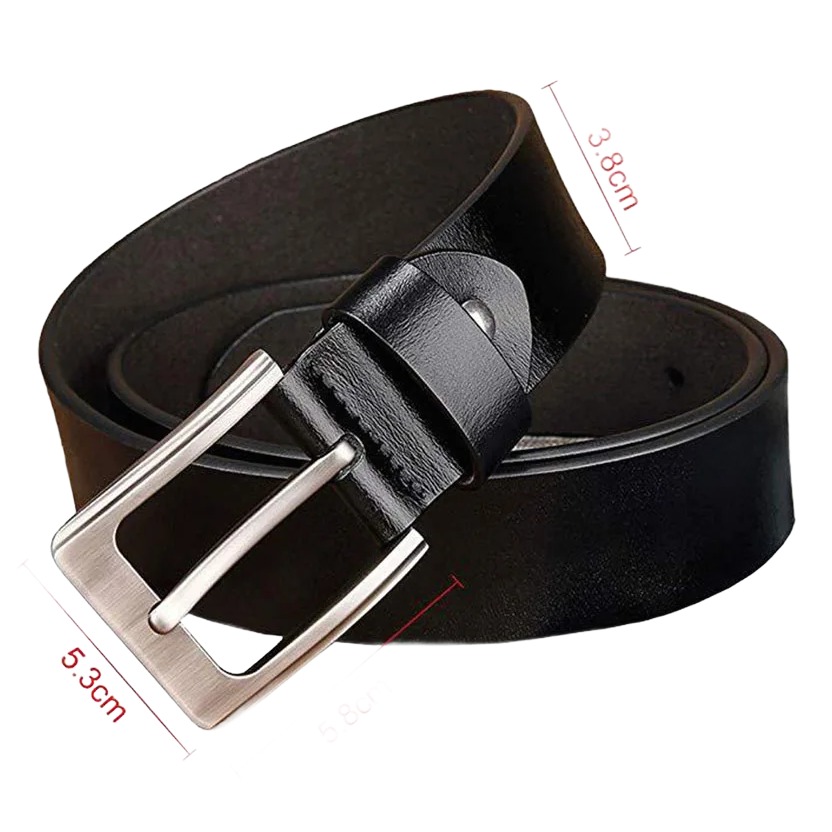 Ceinture cuir homme de vache à boucle ardillon, grandes tailles 3 Ceinture cuir homme de vache à boucle ardillon, grandes tailles, vue de face