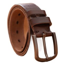 Ceinture cuir homme vintage, cuir de vache épais et boucle large, vue principale