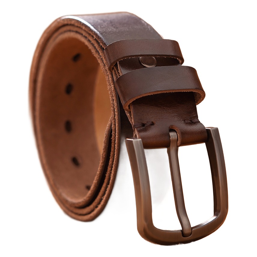 Ceinture cuir homme vintage, cuir de vache épais et boucle large 1 Ceinture cuir homme vintage, cuir de vache épais et boucle large, vue principale