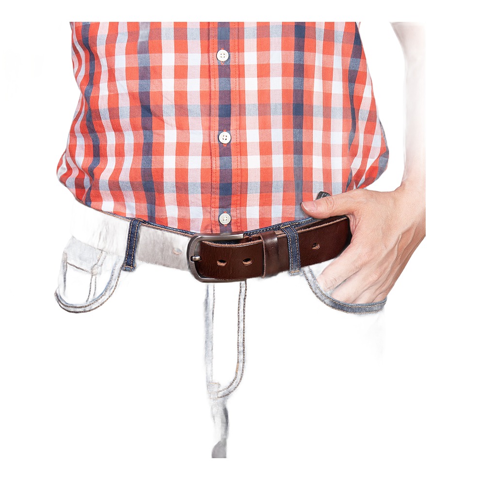Ceinture cuir homme vintage, cuir de vache épais et boucle large 5 Ceinture cuir homme vintage, cuir de vache épais et boucle large, vue arriere