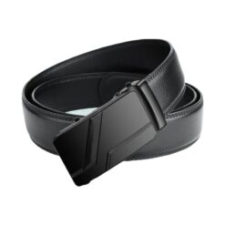 Ceinture homme boucle automatique en cuir PU, réglage sans trous, vue principale