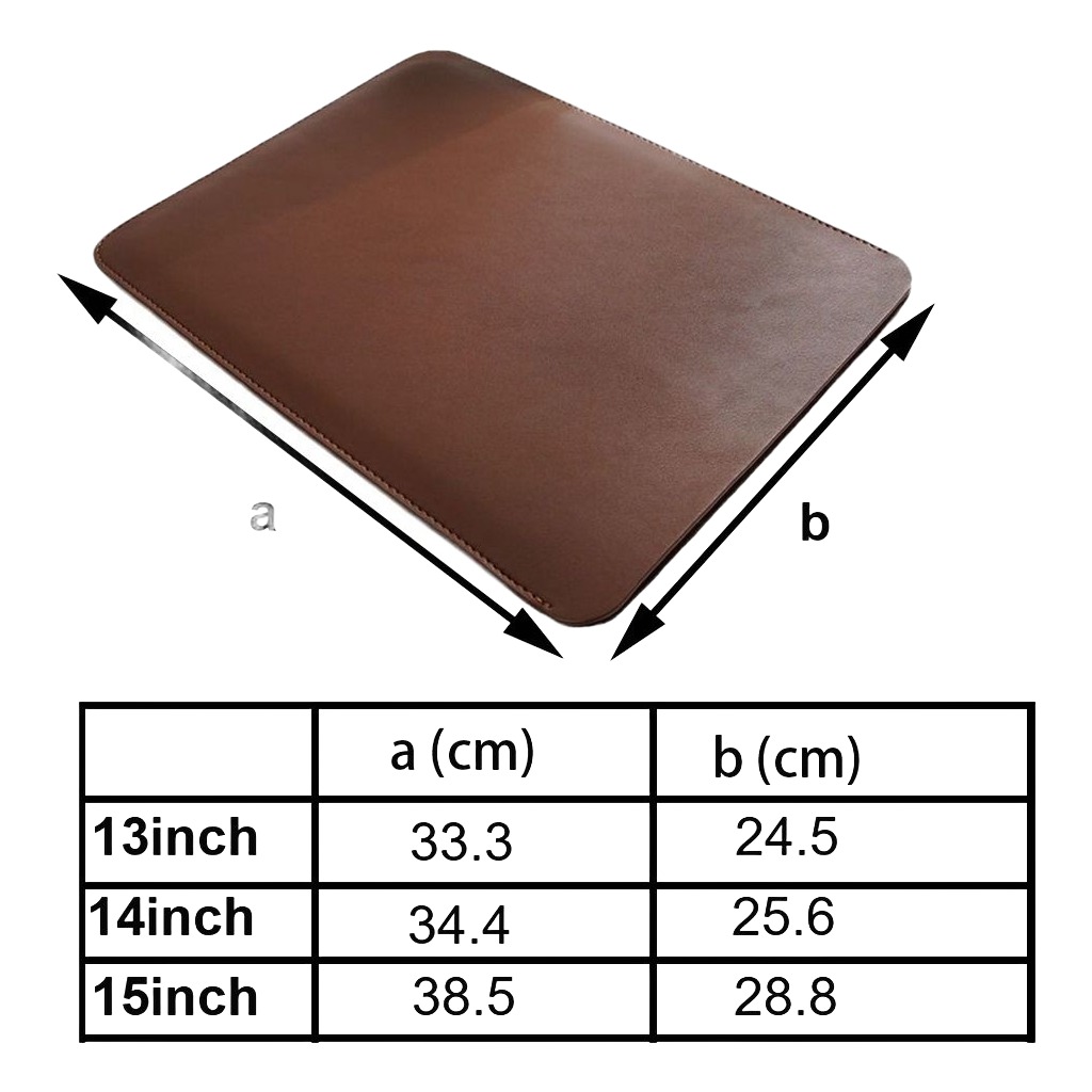Housse ordinateur portable marron aspect cuir, 13, 14 ou 15 pouces 4 Housse ordinateur portable marron aspect cuir, 13, 14 ou 15 pouces, detail