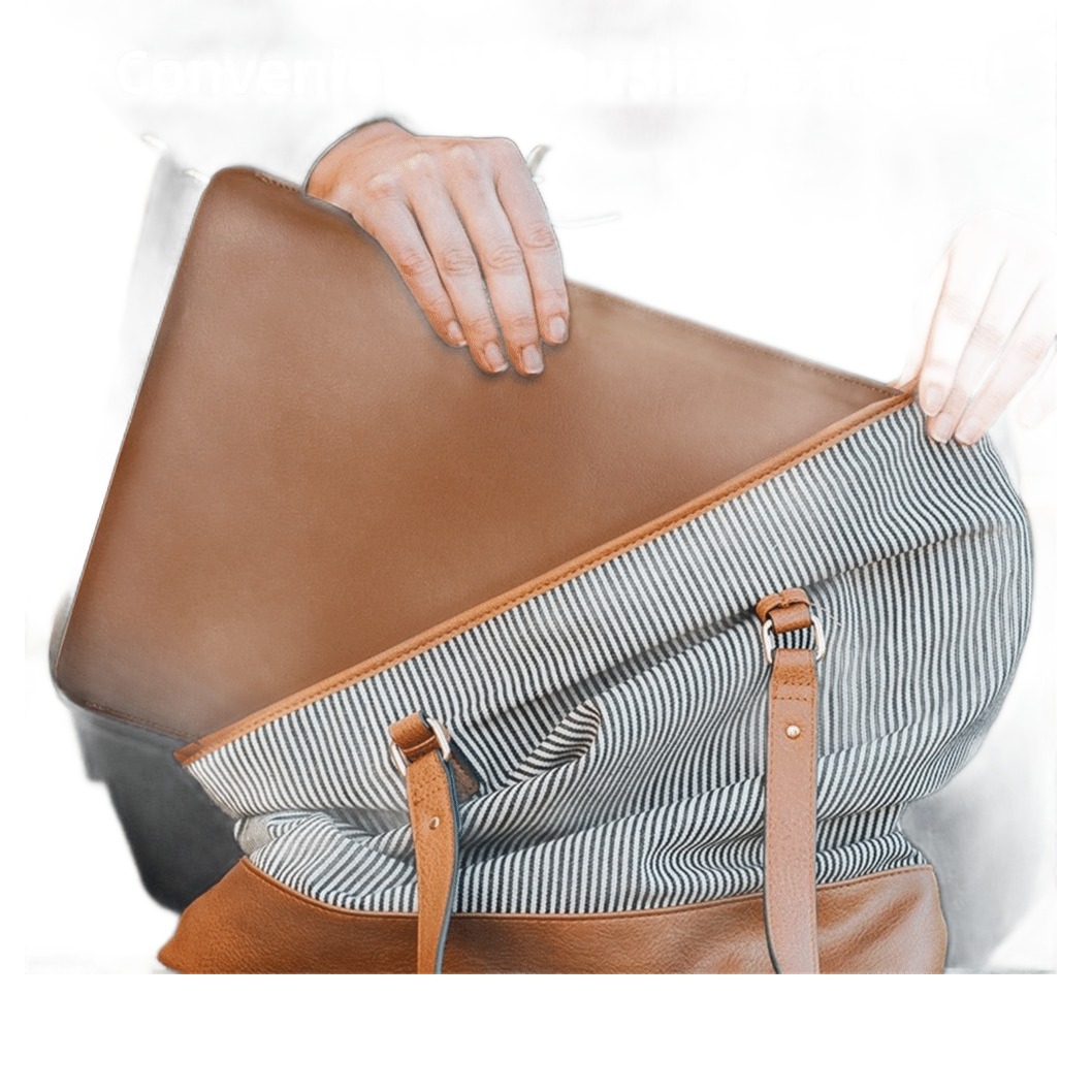 Housse ordinateur portable marron aspect cuir, 13, 14 ou 15 pouces 6 Housse ordinateur portable marron aspect cuir, 13, 14 ou 15 pouces, vue de profil