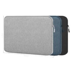 Housse ordinateur portable zippée en nylon, 11 à 16 pouces, vue de trois quarts