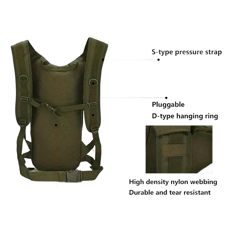 Petit sac à dos Molle 15 litres en nylon, pour vélo et randonnée 4 Petit sac à dos Molle 15 litres en nylon, pour vélo et randonnée, detail