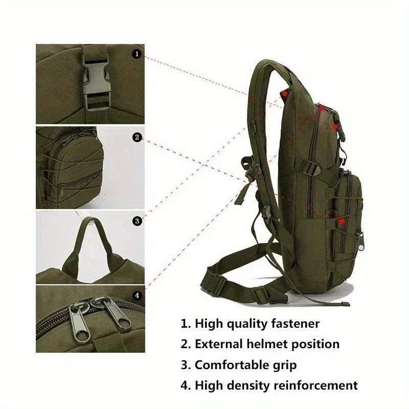 Petit sac à dos Molle 15 litres en nylon, pour vélo et randonnée 5 Petit sac à dos Molle 15 litres en nylon, pour vélo et randonnée, vue arriere
