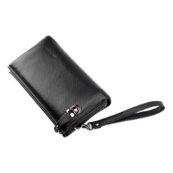 Pochette homme cuir de vache, serrure et dragonne, vue principale