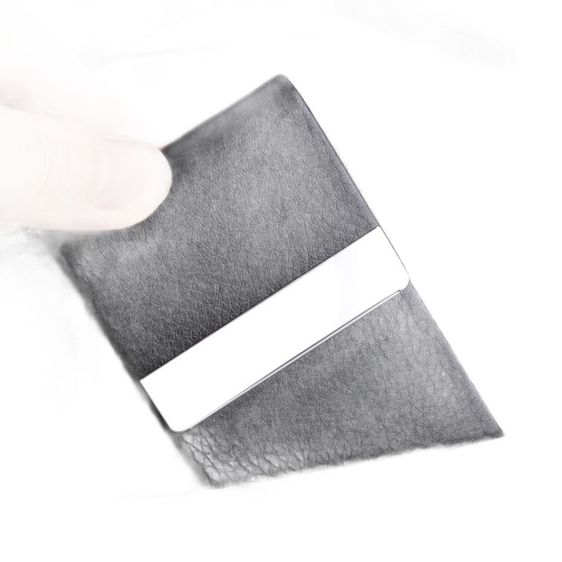 Porte-cartes de visite en cuir PU et métal à fermoir aimanté 4 Porte-cartes de visite en cuir PU et métal à fermoir aimanté, detail