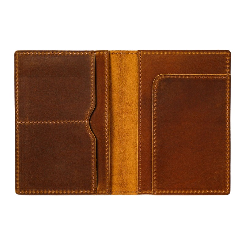 Porte-passeport cuir homme au fini vintage, six coloris, vue principale