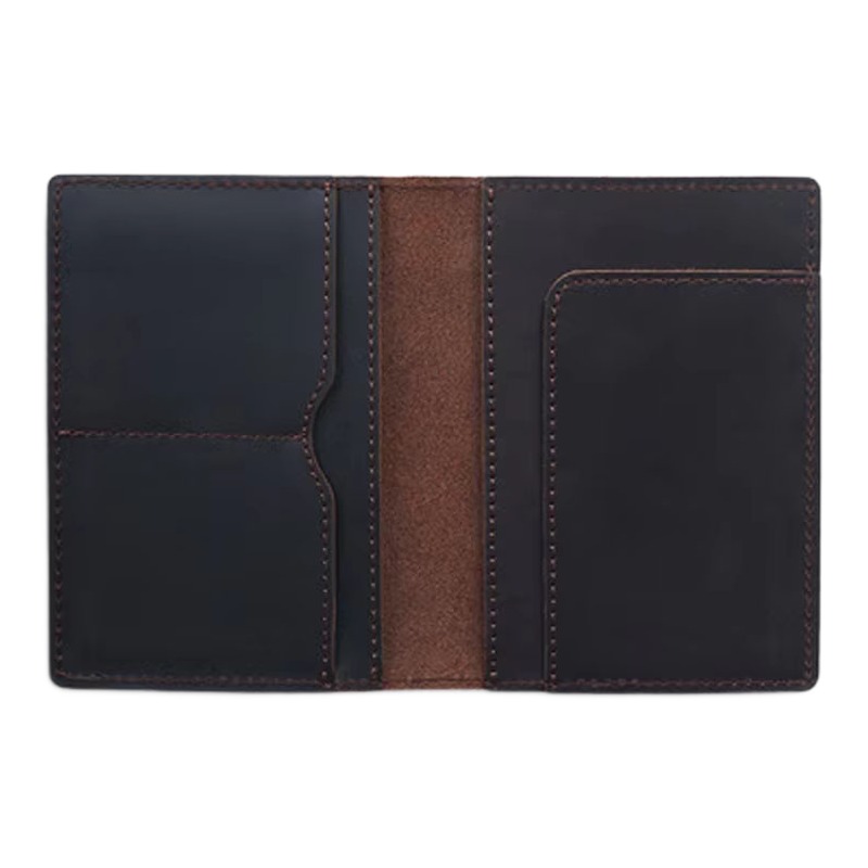 Porte-passeport cuir homme au fini vintage, six coloris, vue de face