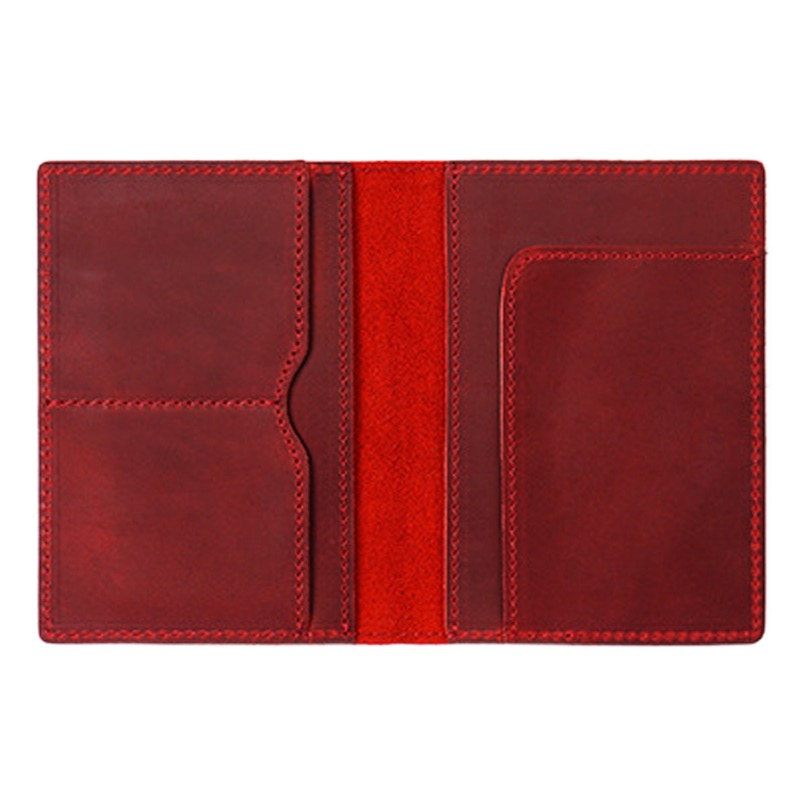 Porte-passeport cuir homme au fini vintage, six coloris, vue arriere