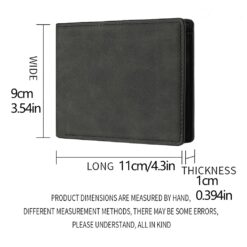 Portefeuille homme court en cuir PU au toucher doux, poche zippée, vue de trois quarts