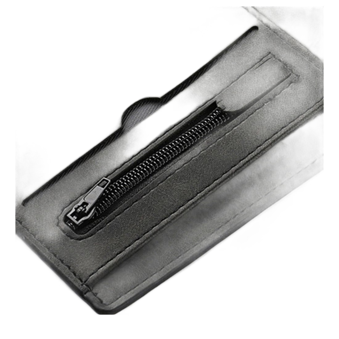 Portefeuille homme court en cuir PU au toucher doux, poche zippée 5 Portefeuille homme court en cuir PU au toucher doux, poche zippée, vue arriere