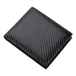 Portefeuille homme effet fibre de carbone, format deux volets, vue principale