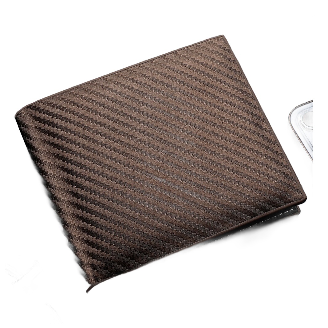 Portefeuille homme effet fibre de carbone, format deux volets 5 Portefeuille homme effet fibre de carbone, format deux volets, vue arriere