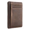 Portefeuille homme fin, porte-cartes en cuir de vache vieilli, vue principale