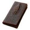 Portefeuille homme long en cuir PU motif crocodile, 19 cm, vue principale