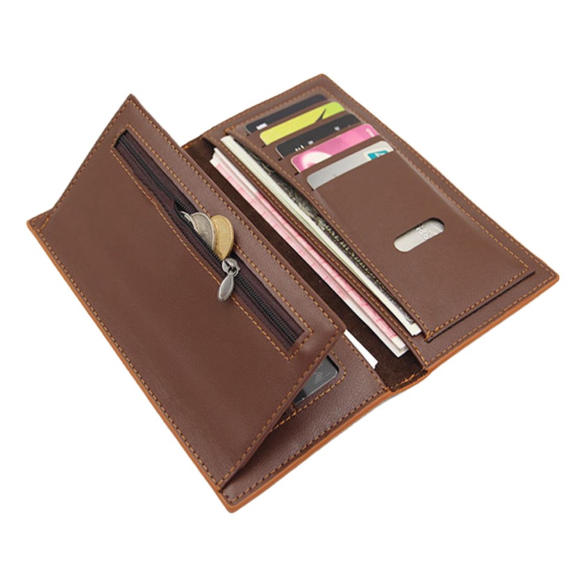 Portefeuille homme long en cuir PU motif crocodile, 19 cm 4 Portefeuille homme long en cuir PU motif crocodile, 19 cm, detail