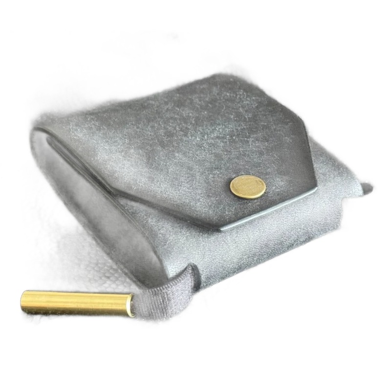 Portefeuille homme porte-billets enroulable à pressions 6 Portefeuille homme porte-billets enroulable à pressions, vue de profil