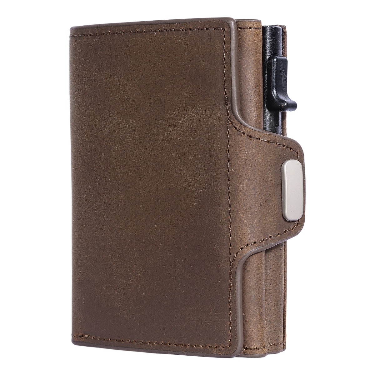 Portefeuille homme porte-cartes pop-up en cuir de vache 1 Portefeuille homme porte-cartes pop-up en cuir de vache, vue principale
