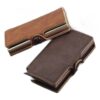 Portefeuille homme porte-cartes pop-up en cuir refendu, anti RFID, vue principale