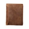 Portefeuille homme vertical en cuir de vache Crazy Horse, vue principale